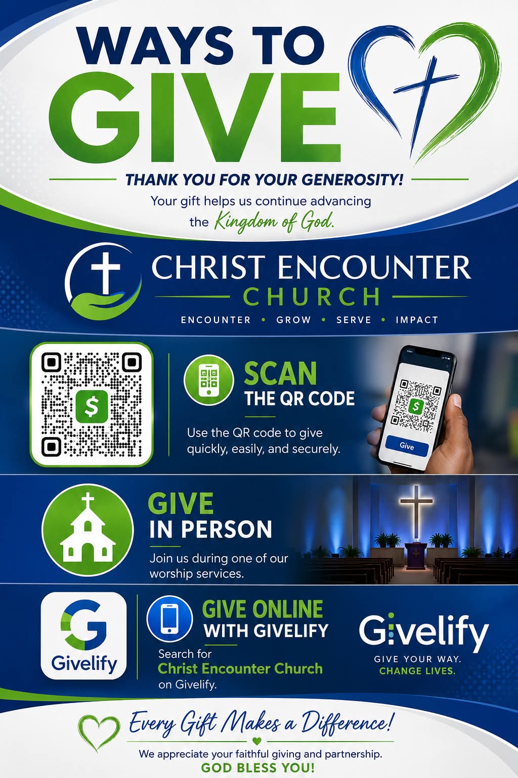 Ways to Give - Christ Encounter Church
